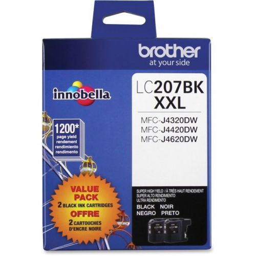 BROTHER INT L (SUPPLIES) LC2072PKS 2PK BLACK CARTRIDGES