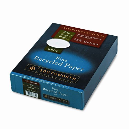 Southworth company 25% cotton recycled business paper, 500/box, fsc for sale