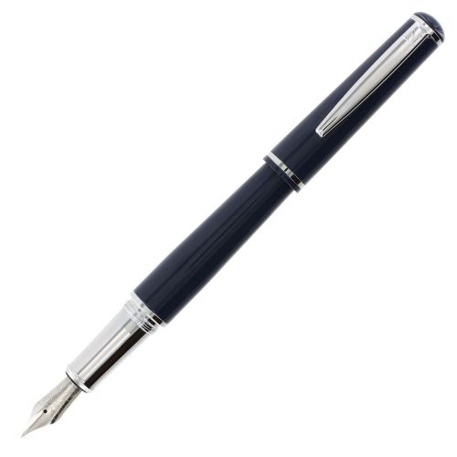 Nemosine fission navy barrel fountain pen w/ ink converter- calligraphy 0.8 for sale