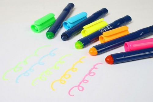 Dong-a jet stick highlighter markers fluorescent pen5 colors ink safe stationery for sale