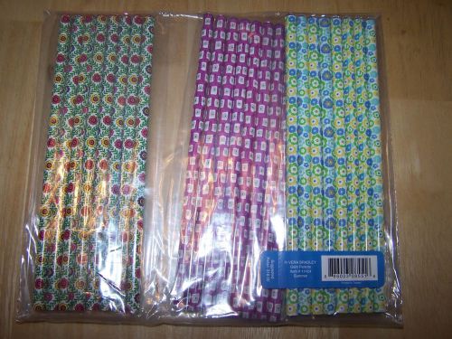 VERA BRADLEY PENCILS  &#034;GEM&#034; 24 PENCILS NEW # 11424 SUMMER