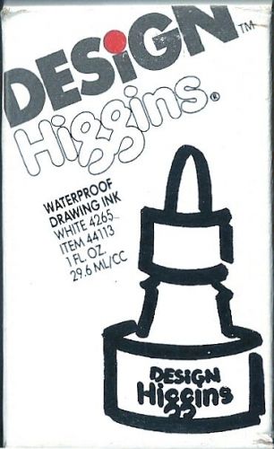 Higgins Waterproof Drawing Ink, White 4265 - 44113 - 1FL. OZ.