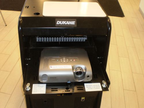 Dukane mobile projector cart with epson 82c projector for sale