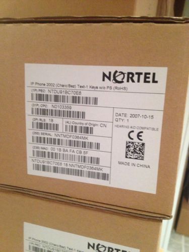 Nortel I2002   NTDU91BC70E6  NEW