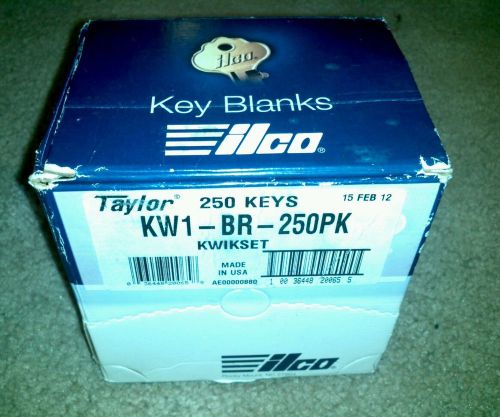 Taylor kw1 br 250pk kwikset brass key blanks. open box for sale