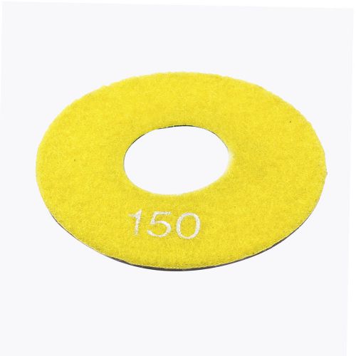 Yellow dry wet diamond polishing pad disc grit 150 4&#034; dia for floor grinding for sale