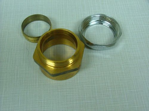 1 1/4 &#034; male screw to 1 1/2 &#034; dwv slip trap adapter, copper/brass, sweat type. for sale