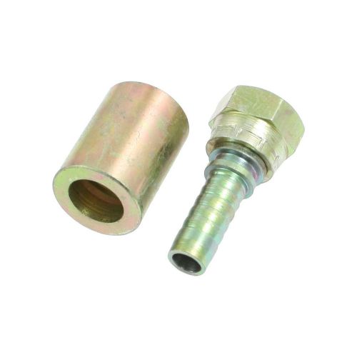 Bronze Tone 0.75&#034; Dia Female Thread D Type Oil Pipe Connector Coupler