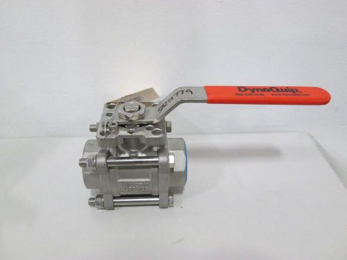 NEW DYNAQUIP 1-4408 PN64 1000 STAINLESS THREADED 1-1/2IN NPT BALL VALVE D328027