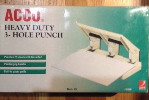 ACCO 74550 Heavy Duty 3 Hole High Capacity 72 Sheet Punch Model 550