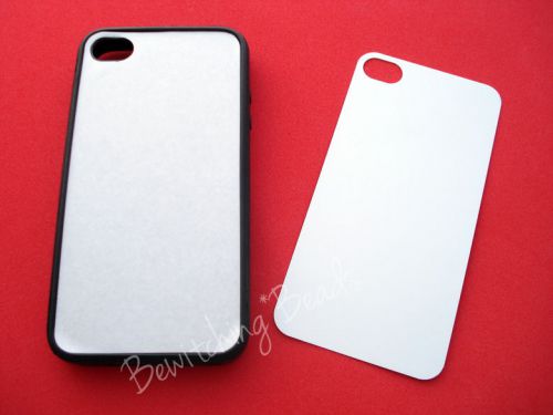 5 Piece Wholesale IPHONE 4 / 4s Sublimation RUBBER SILICONE Black Case Plate