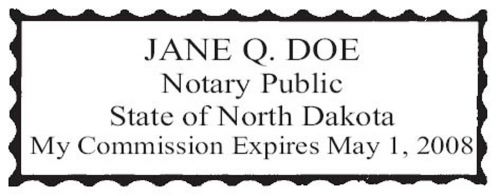 For North Dakota NEW Pre-Inked OFFICIAL NOTARY SEAL RUBBER STAMP Office use
