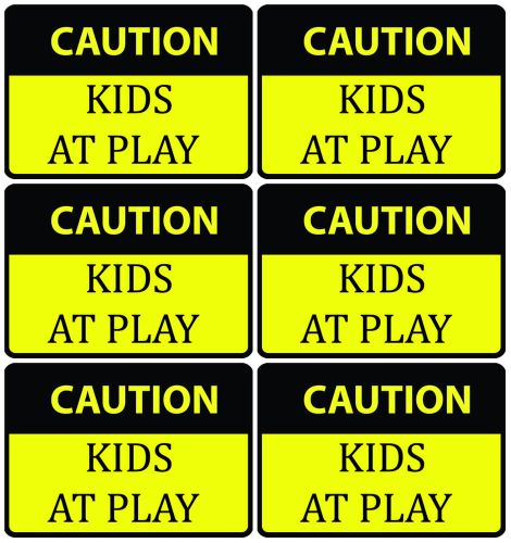 New yellow sign caution kids at play protect your kids 6 pack high quality signs for sale