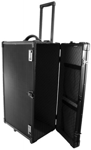 Tall black aluminum travel case trade show jewelry tray for sale