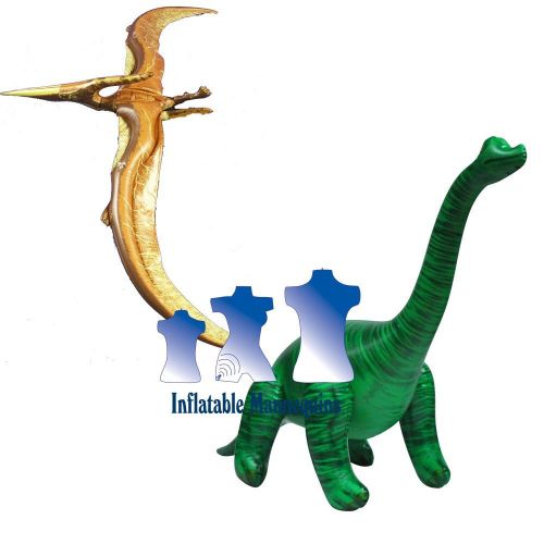 Inflatable Pteranodon and Brachiosaurus