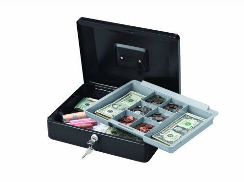 12&#034; Safebox Valuable Cash Change Storage Organizer Box Office Retail Travel Case