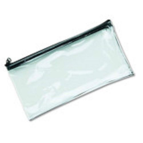 MMFIndustries Leatherette Zippered Vinyl Wallet (Clear)