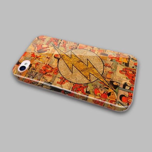 THE FLASH COMIC COLLAGE LOGO SUPERHERO IPHONE 4 5 6 6 PLUS CASE