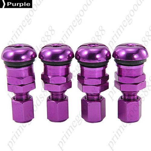 4 Aluminum Car Wheel Cap Tyre Tire Cover Value Stems Caps BBS Racing Bike Purple