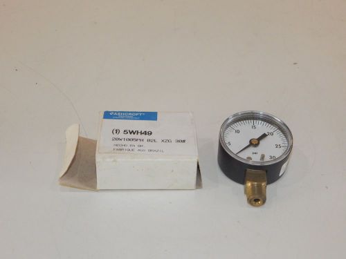 f047) Ashcroft 5WH49 Pressure Gauge 30PSI *NEW*