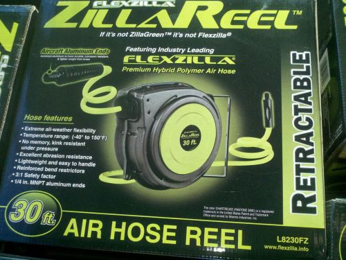 Flexzilla 3/8&#034; x 30 ft self retractable air hose reel for sale