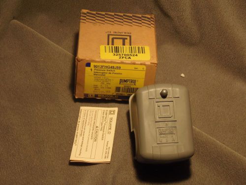 Square D 9013FHG49 Pressure Switch, DPST, 135/175psi, 1/4&#034;MNPT New Free US S/H