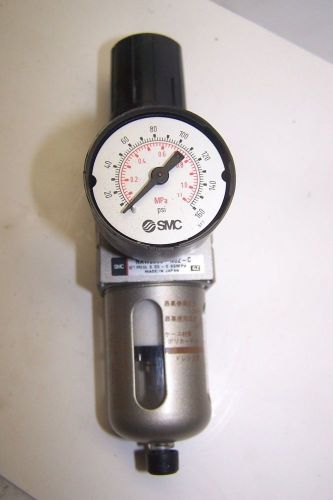 NEW SMC NAW2000-N02-C FILTER REGULATOR .05-.85 MPA WITH GAUGE 0-160 PSI