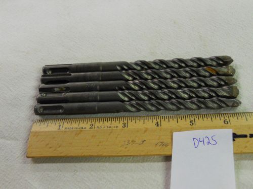 5 NEW BOSCH ANSI SDS PLUS CARBIDE TIPPED 3/8&#034; X 6.5 DRILL BITS. S4L GERMAN D425