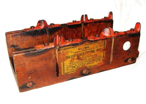 Preston No 566 Patent  Adjustable miter box