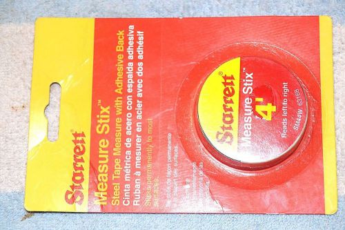 STARRETT NEW SM44W MEASURE STIX SELF-ADHESIVE RULE TAPE RULER 4 FEET 1/16 1/32