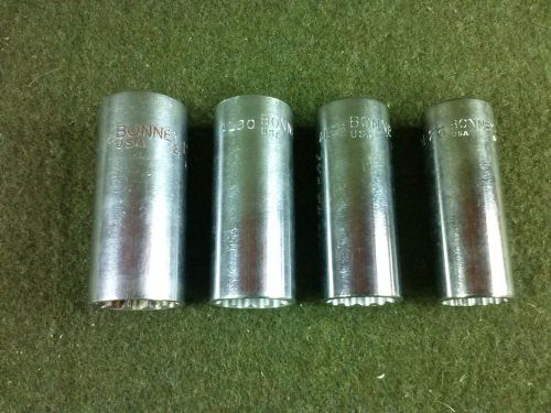 Bonney 4pc 1/2&#034; Drive Deep Sockets AL32,AL28,AL30,AL26 13/16 - 1&#034;