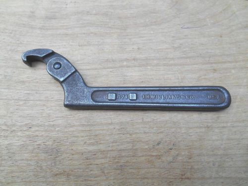 J H WILLIAMS 471 ADJUSTABLE HOOK SPANNER , 3/4&#034; - 2&#034;