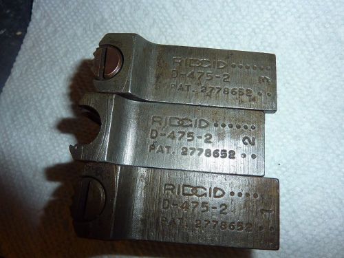 Used Ridgid Chuck Jaws D-475-2 fits many Ridgid pipe threaders