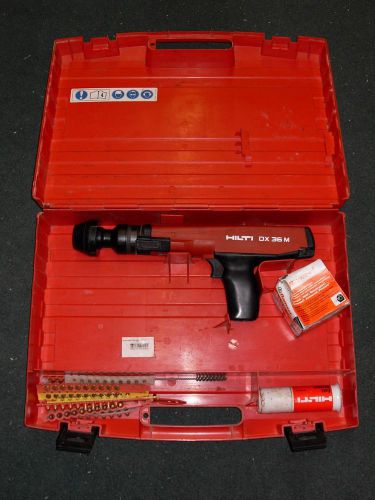 HILTI DX36M POWDER ACTUATED NAIL GUN AND CASE