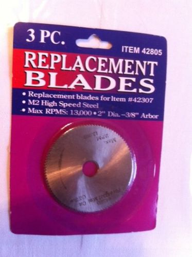 LOT OF 3 NEW 2&#034; MINI CUT-OFF SAW BLADES HSS M2 ITEM 42805 FITS ITEM 42307