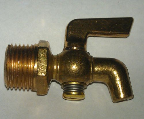 New brass curved pet cock with lever handle 1/2 inch npt (hit and miss engine) for sale