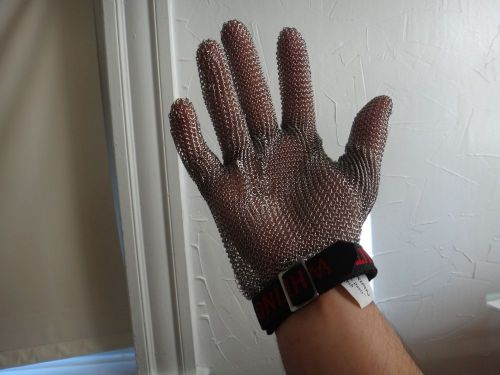 SPERIAN WHITING + DAVIS STAINLESS STEEL METAL MESH GLOVE MEDIUM A515M D