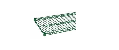 Heavy Duty Metro Style Green Epoxy Wire Shelving 24 x 72 (two) Shelves