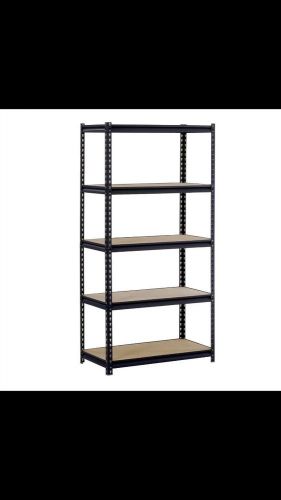 Edsal Maxi-Rack 5-Shelf Unit -48in W x 18in D x 72in H, # UR245L-BLK