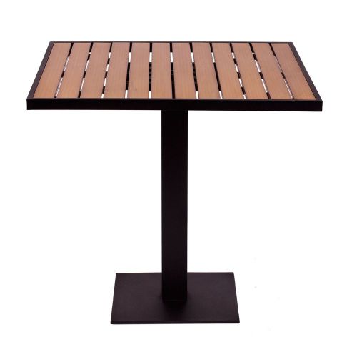 New longport 24&#034; square synthetic teak table &amp; base set - 3 sizes &amp; 2 finishes! for sale