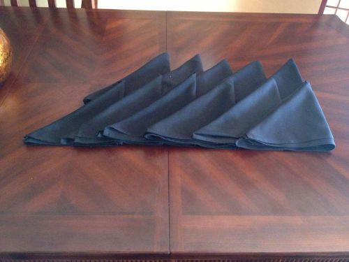 20 Used BLACK CLOTH DINNER NAPKINS 19.5x19.5 Restaurant Catering Nice Quality