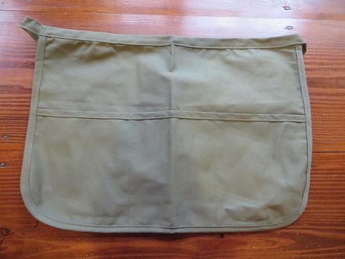 Fame 3 Divided Pocket Waist Apron 14 x 20&#034; Green NWOT