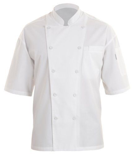 Chef works ewcv-wht palermo short-sleeve executive chef coat  size m for sale