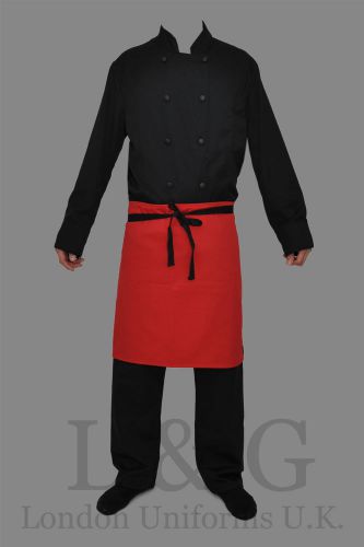 PACK 10X CHEF WAITRESS BAR BISTRO CAFE WAIST SHORT APRON L&amp;G LONDON COLORS!!