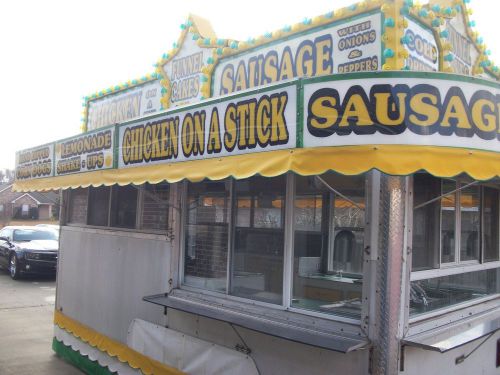 1997 wells cargo concession food cooking trailer 8x16 w/ marquee for sale