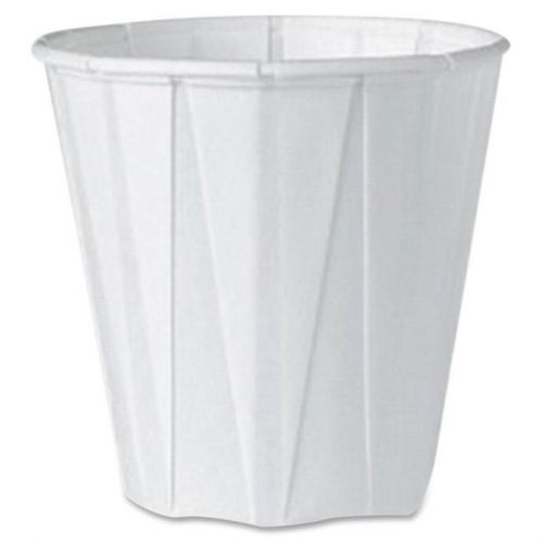 Genpak 3oz  Capacity White Color Pleated Cups W300F