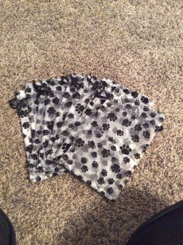 paw print organization bags lot of 9