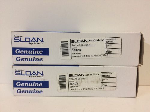 (2) NEW SLOAN ACT-O-MATIC TAIL ASSEMBLIES 5-1/6&#034; &amp; 4-1/6&#034; 3ERC2 3ERC3