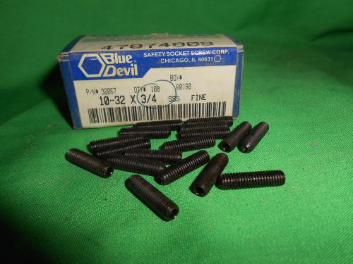 Box of 100   10-32  x 3/4  Cup Point   Socket Set Screws   USA