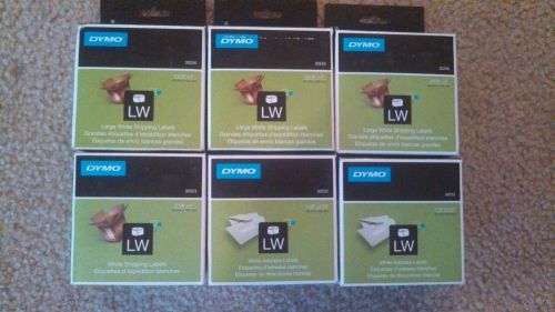 6 boxes Dymo labels (3 x 30256 2 x 30252 1 x 30323) 2,520 labels total